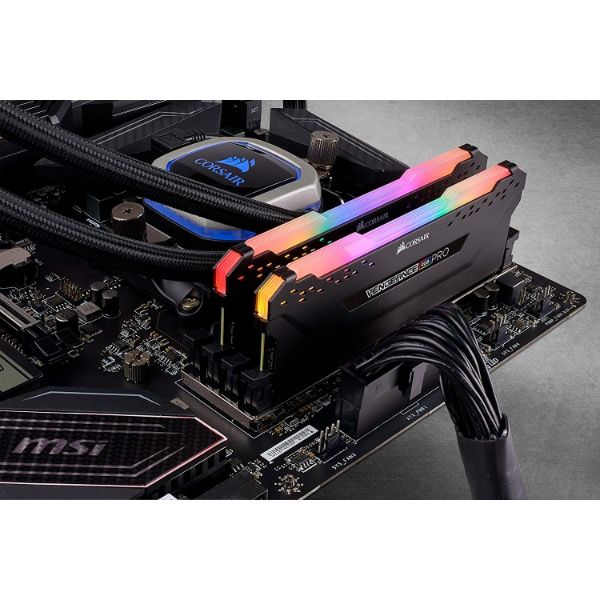 Corsair Vengeance RGB Pro 16GB (2x8GB) DDR4 3600 (PC4-28800) C18 Desktop Memory – Black - PakByte Computers