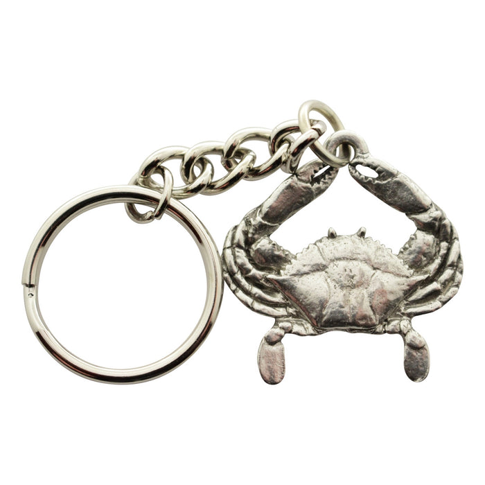 Crab Keychain ~ Antiqued Pewter ~ Keychain ~ Antiqued Pewter Keychain ~ Sarah's Treats & Treasures