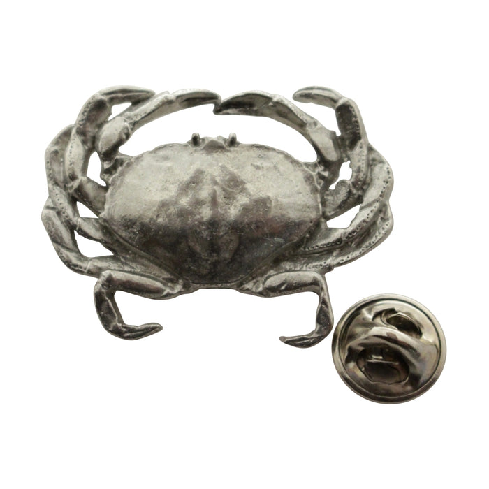 Dungeness Crab Pin ~ Antiqued Pewter ~ Lapel Pin ~ Sarah's Treats & Treasures