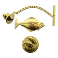 Halibut Tie Tack ~ 24K Gold ~ Tie Tack or Pin ~ Sarah's Treats & Treasures