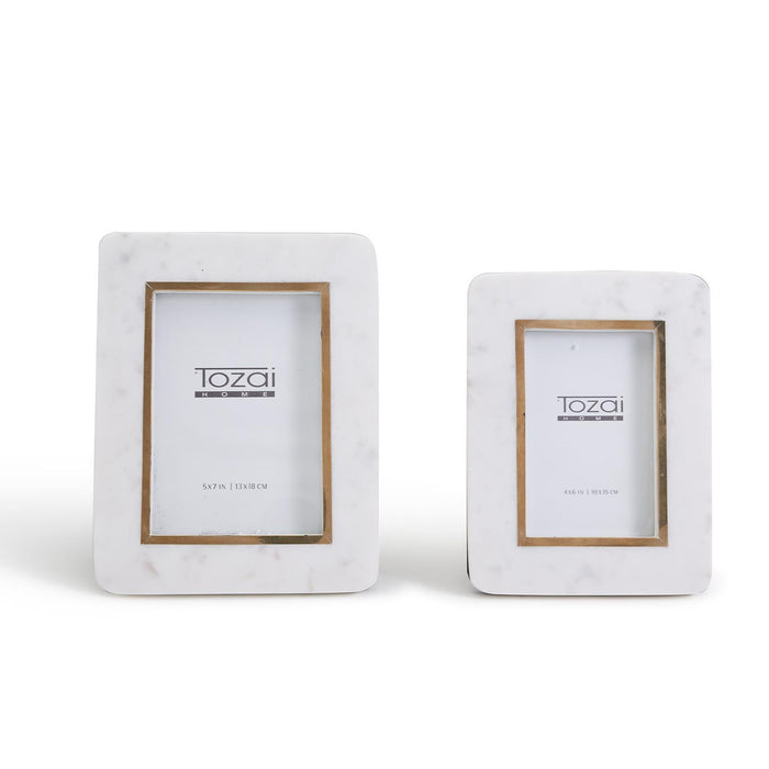 Hoxton White Marble Frame