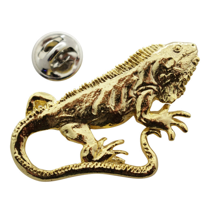 Iguana Pin ~ 24K Gold ~ Lapel Pin ~ 24K Gold Lapel Pin ~ Sarah's Treats & Treasures