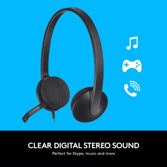 Logitech USB Headset H340 Black - PakByte Computers