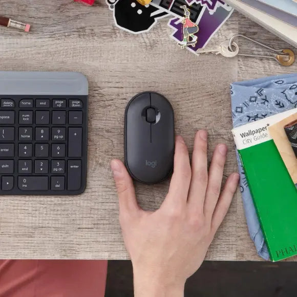 LOGITECH Pebble M350 Portable Wireless Mouse with Bluetooth - Graphite - PakByte Computers