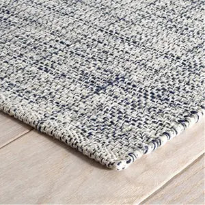 Marled Woven Cotton Rug - Indigo