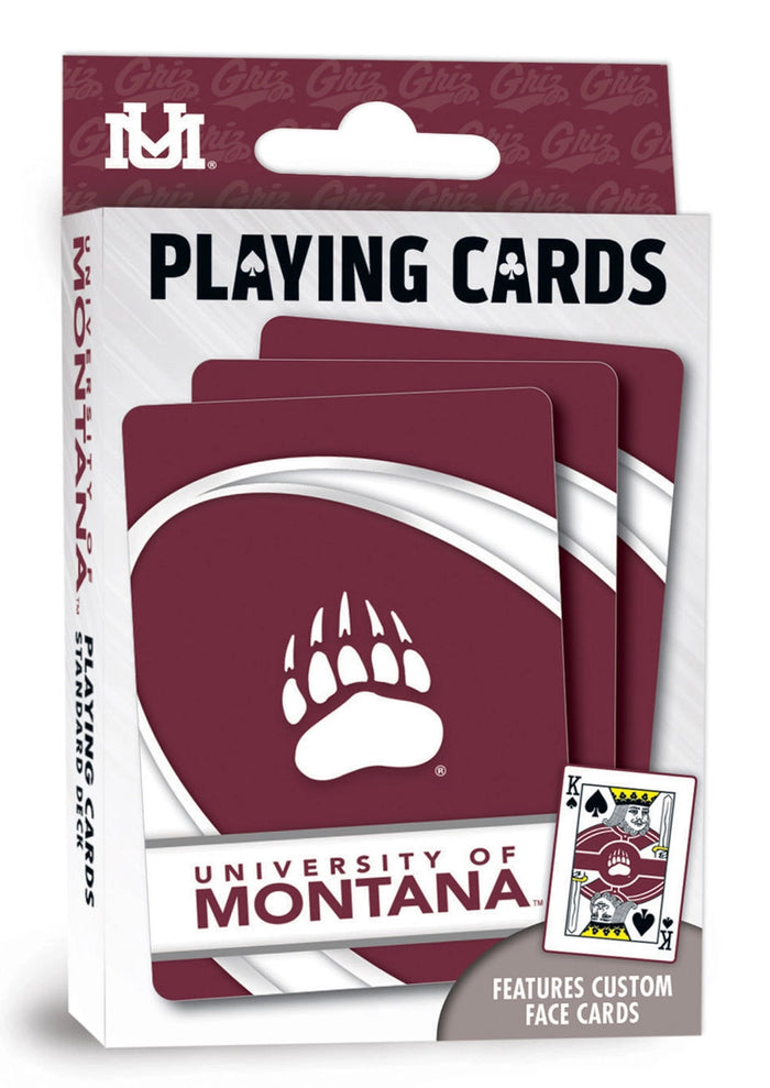 #MTU3100 University of Montana Grizzlies Playing Cards