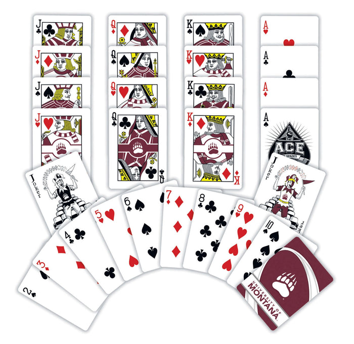 #MTU3100 University of Montana Grizzlies Playing Cards