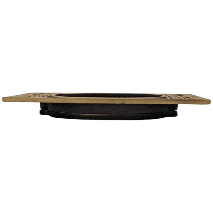 Rice Pattern Solid Brass Pocket Door Pull (Several Finish Available)