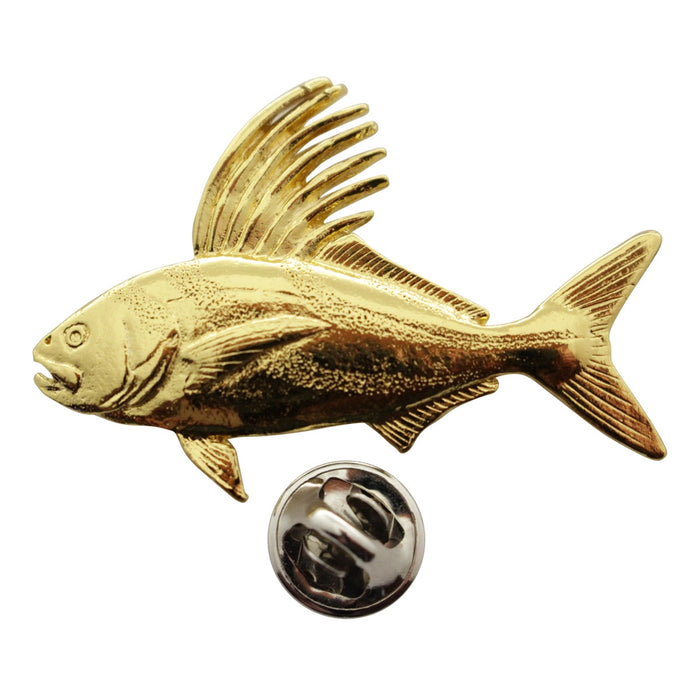 Roosterfish Pin ~ 24K Gold ~ Lapel Pin ~ 24K Gold Lapel Pin ~ Sarah's Treats & Treasures