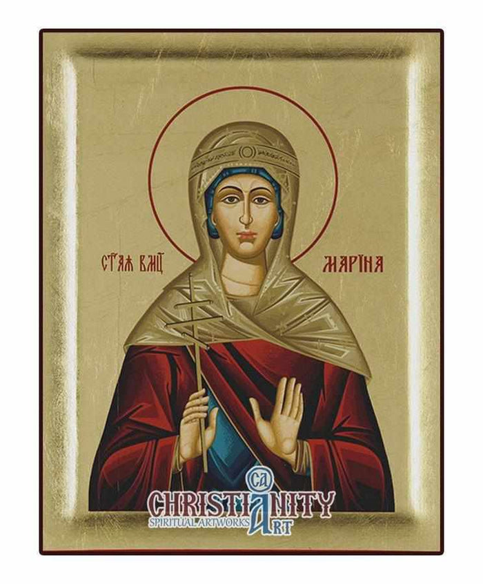 Saint Marina (Engraved icon - S Series)-Christianity Art