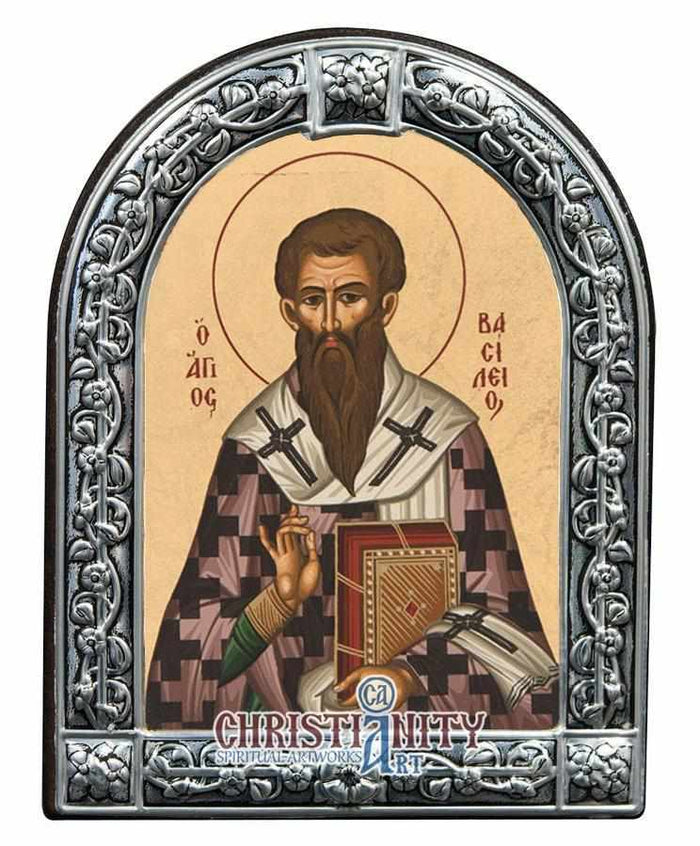 Saint Vasileios (Metallic icon - MC Series)-Christianity Art