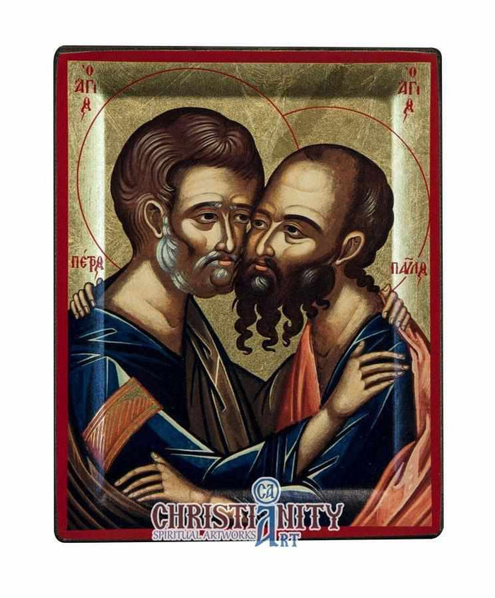 Saints Peter and Paul (Engraved icon - S Series)-Christianity Art