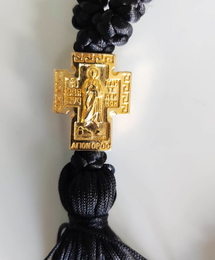 Set of 2 – Wooden Holy Cross & Mount Athos Prayer Rope