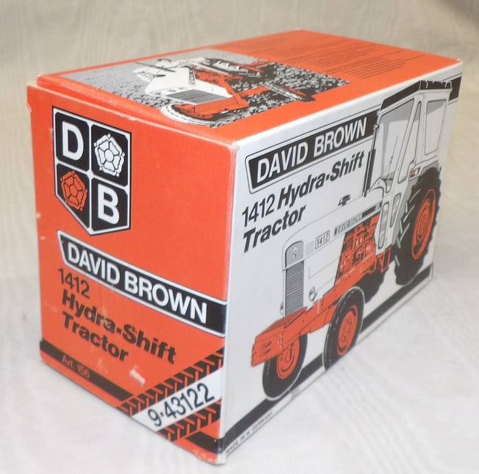 #SY1561 1/25 David Brown 1412 Hydra-Shift Tractor with ROPS Cab - Broken 3-Point, AS IS