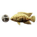 Tilapia Pin ~ 24K Gold ~ Lapel Pin ~ 24K Gold Lapel Pin ~ Sarah's Treats & Treasures