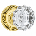 Traditional Georgian Roped Rosette Door Set with Fluted Crystal Door Knobs (Several Finishes Available)