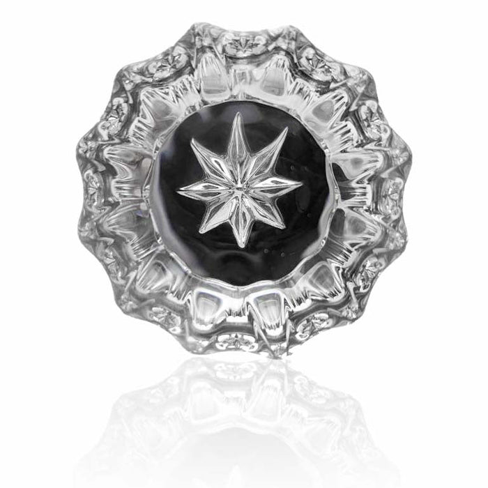Georgian Roped Rosette Door Set with Fluted Crystal Door Knobs (Several Finishes Available)