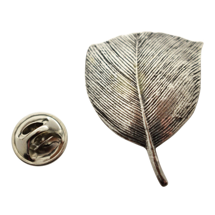Turkey Feather Pin ~ Antiqued Pewter ~ Lapel Pin ~ Sarah's Treats & Treasures