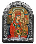 Virgin Mary of Roses (Metallic icon - MC Series)-Christianity Art