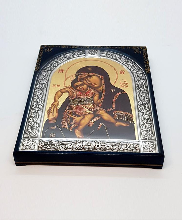 Virgin Mary of Vladimir (Metallic icon - MC Series)-Christianity Art