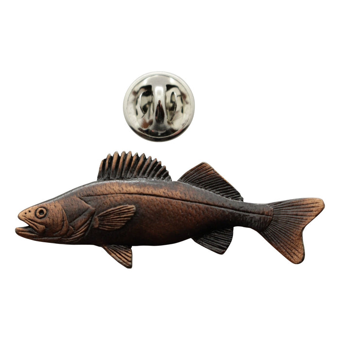 Walleye Pin ~ Antiqued Copper ~ Lapel Pin ~ Sarah's Treats & Treasures