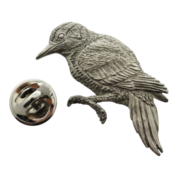 Woodpecker Pin ~ Antiqued Pewter ~ Lapel Pin ~ Sarah's Treats & Treasures