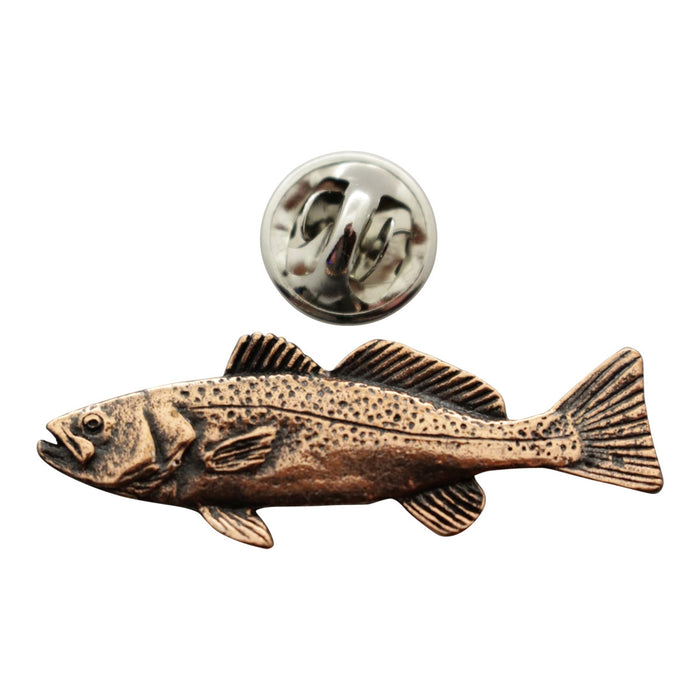 Yellow Perch Pin ~ Antiqued Copper ~ Lapel Pin ~ Sarah's Treats & Treasures