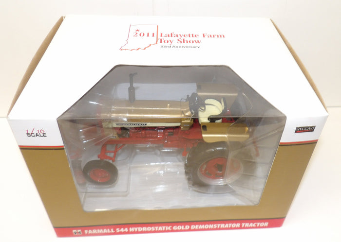 #ZJD1669 1/16 Farmall 544 Hydrostatic Gold Demonstrator Tractor, 2011 Lafayette Farm Toy Show Edition