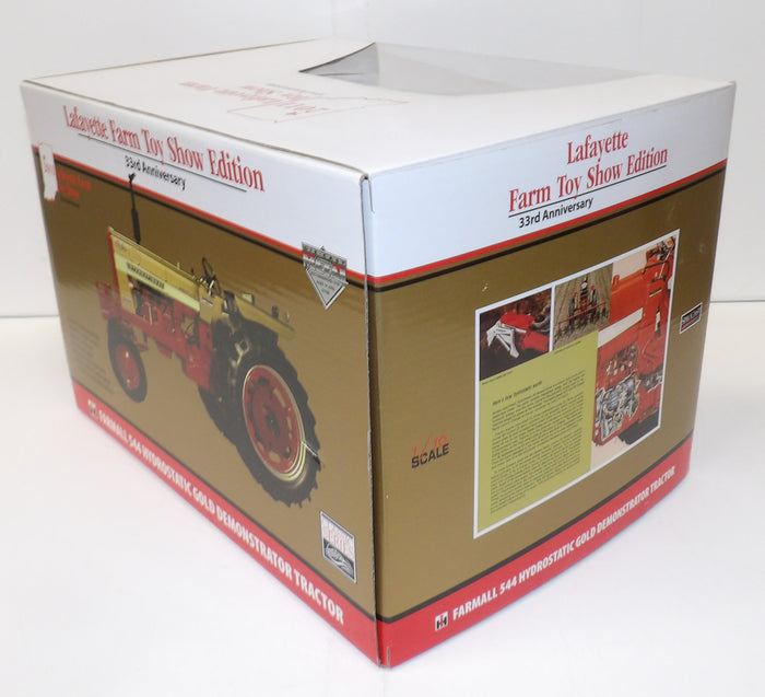 #ZJD1669 1/16 Farmall 544 Hydrostatic Gold Demonstrator Tractor, 2011 Lafayette Farm Toy Show Edition